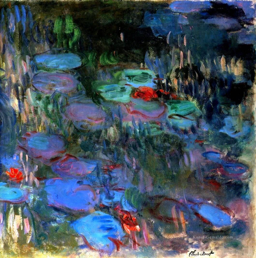 Wasserlilien Reflexionen von Weeping Willows rechte Hälfte Claude Monet impressionistische Blumen Ölgemälde